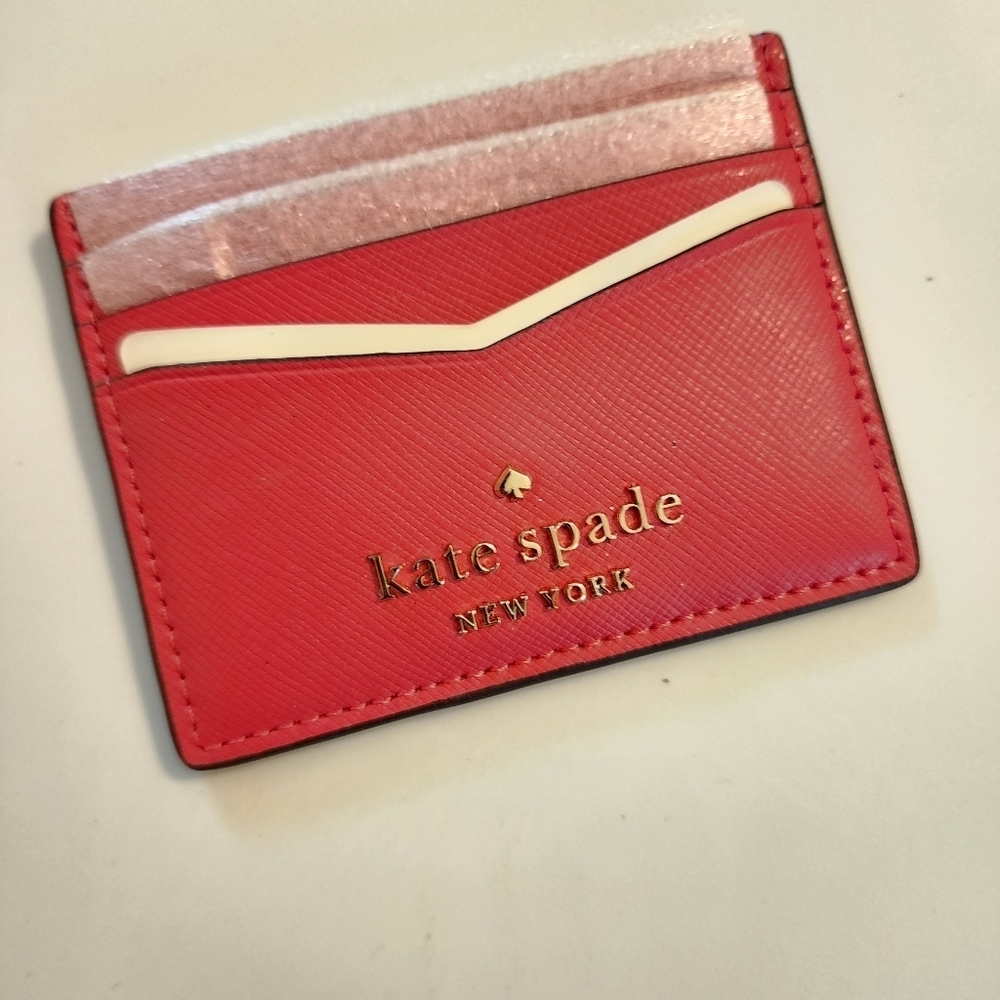 Kate Spade Sm Slim Saffiano Leather Card Case NWT